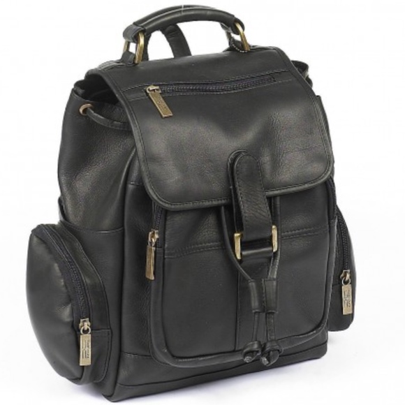 Claire Chase Black Leather Backpack main image 4